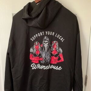 Drawstring hoodie with front pocket